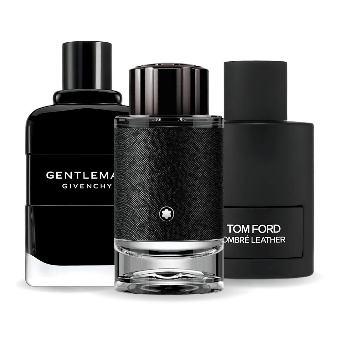 3 darabos promóciós csomag: Tom Ford Ombre Leather, Givenchy Gentleman és Montblanc Explorer 100 ml.