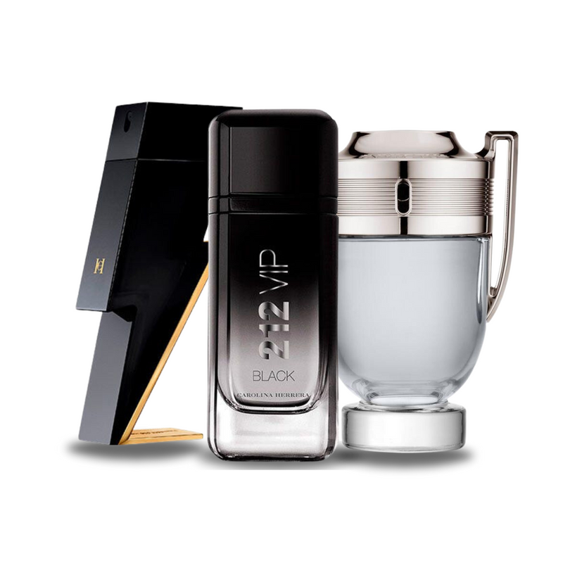 3 darabos promóciós csomag: BAD BOY, 212 VIP BLACK és Paco Rabanne INVICTUS 100 ml.