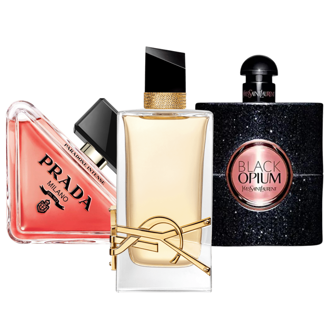 3 darabos promóciós csomag: Prada Paradox, Black Opium Yves Saint Laurent és Libre 100 ml.